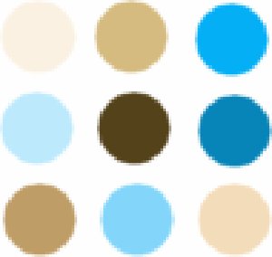 Brown_and_Shades_of_Blue_Polka_Dot_Background